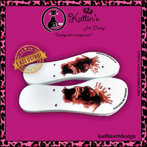 Chinelo Personalizado - Pegada de Macaco