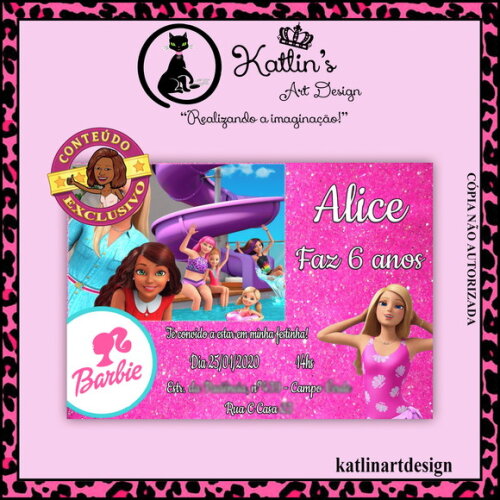 Convite - Barbie Dreamhouse