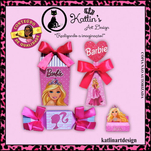 Kit Caixas Personalizadas Clássicas - Barbie Princesa