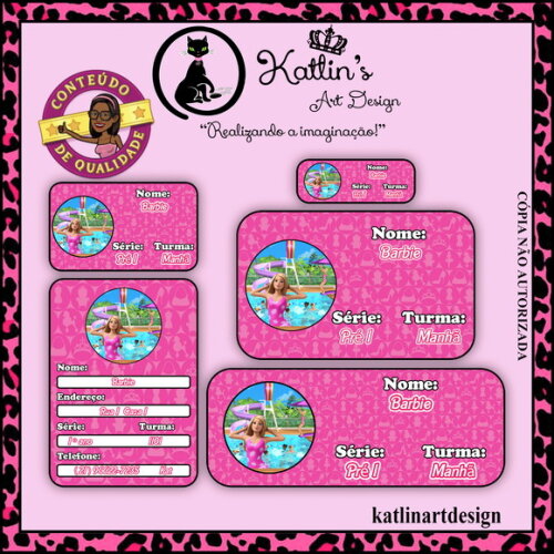 Kit Etiqueta Escolar - Barbie Dreamhouse Adventures