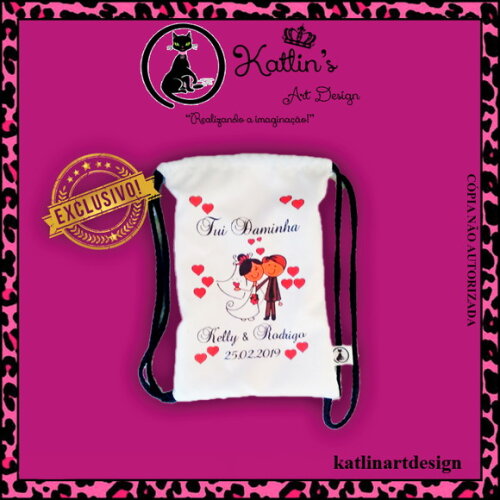 Mochila Sacola - Noivinhos