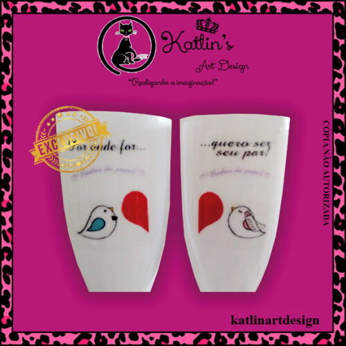 Taça Champagne - Pássaros do Amor