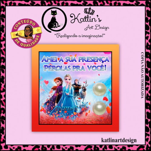 Tag com Brinco Pérola - Frozen 2
