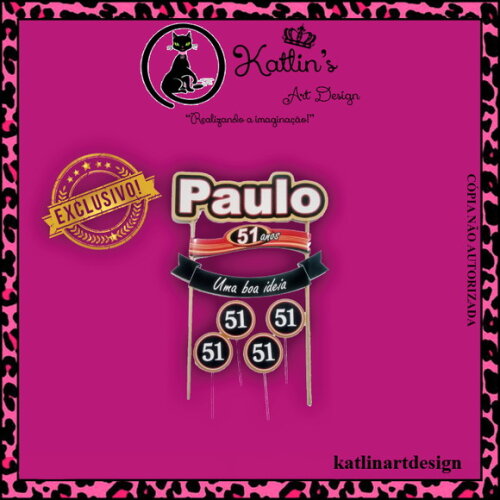 Topo de Bolo - Cachaça 51