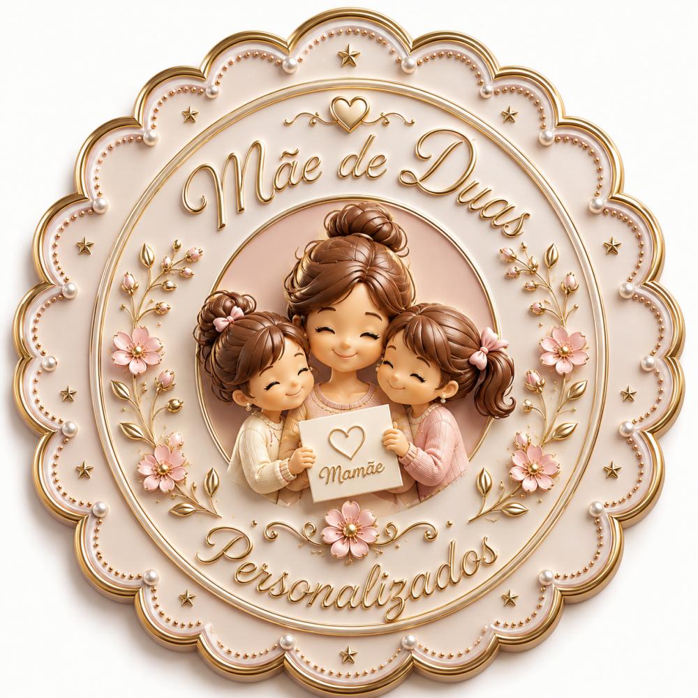 Mãe De Duas Personalizados