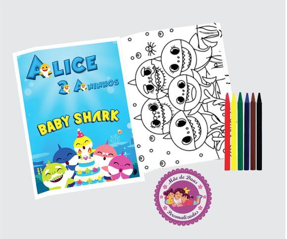 10 Livrinhos Personalizados + Giz de Cera