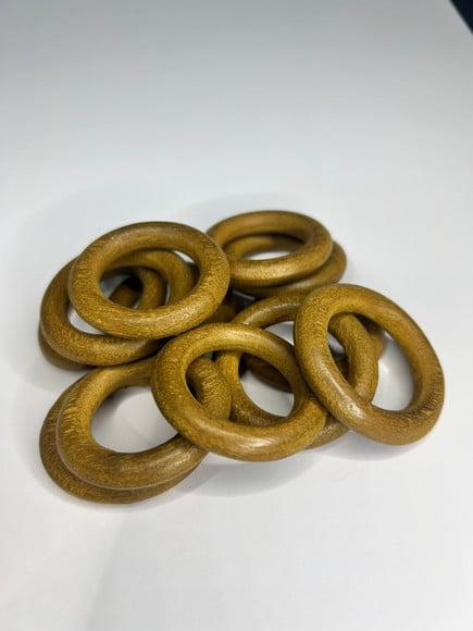 Argola de Madeira 45mm - com 25 Unidades