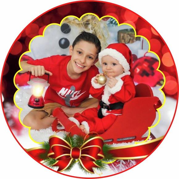 25 Bolas de Natal Personalizadas - 7cm com Foto
