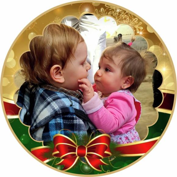 15 Bolas de Natal Personalizadas - 7cm com Foto