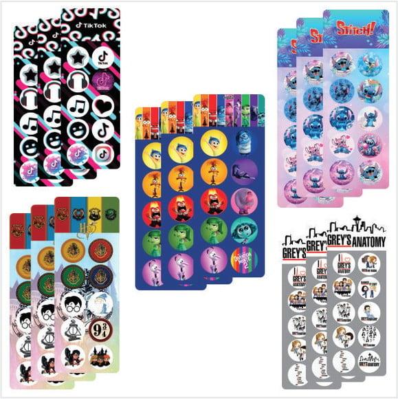 Adesivo Decorativo Redondo - 3 Cartelas com 10 Adesivos Cada