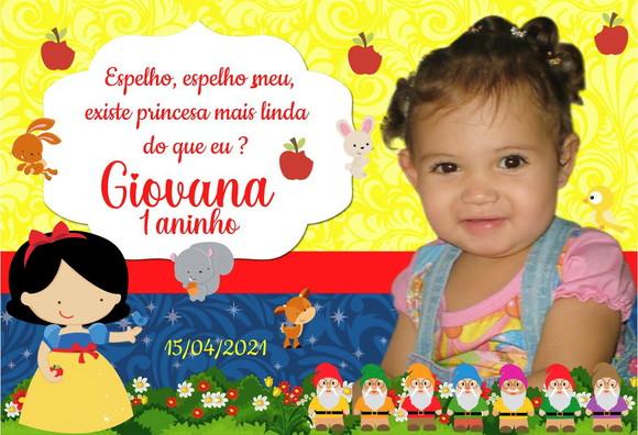 FOTO IMÃ - BRANCA DE NEVE - C/ 20 Unidades