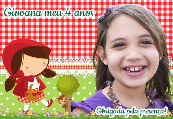FOTO IMÃ - CHAPÉUZINHO VERMELHO - C/ 20 Unidades