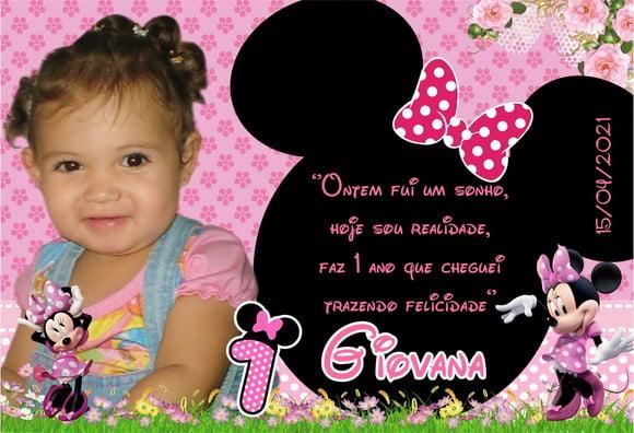 FOTO IMÃ - MINNIE ROSA - C/ 20 UNID.
