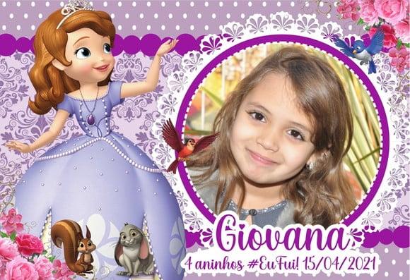 FOTO IMÃ - PRINCESA SOFIA - C/ 20 Unidades