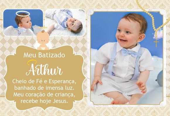 FOTO IMÃ PERSONALIZADO - BATIZADO MENINO C/ 20 UNIDADES