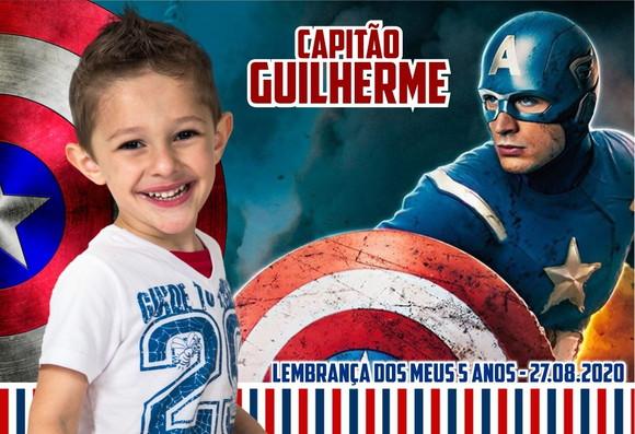 FOTO IMÃ PERSONALIZADO - CAPITÃO AMERICA - c/ 20 Unid.
