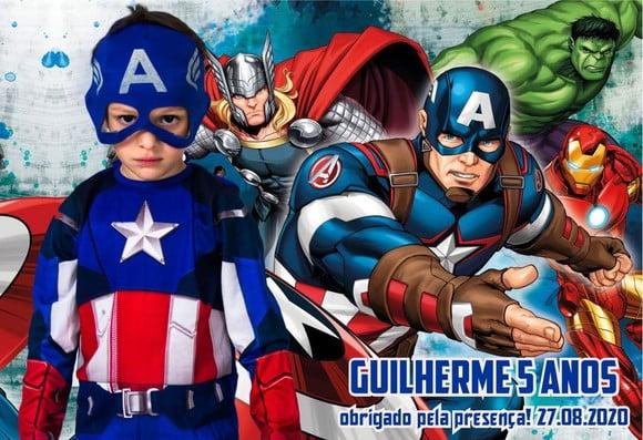 FOTO IMÃ PERSONALIZADO - CAPITÃO AMERICA - c/ 20 Unid.
