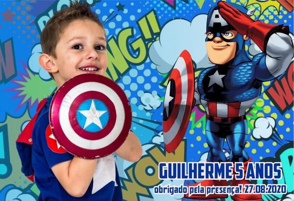FOTO IMÃ PERSONALIZADO - CAPITÃO AMERICA - c/ 20 Unid.