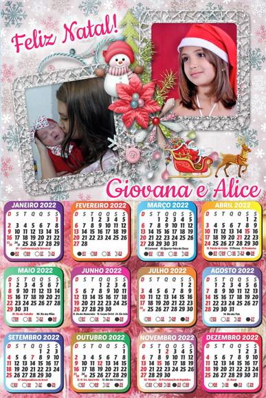 Imã Calendário Personalizado 2024 - 18x13 c/ 10 Unidades