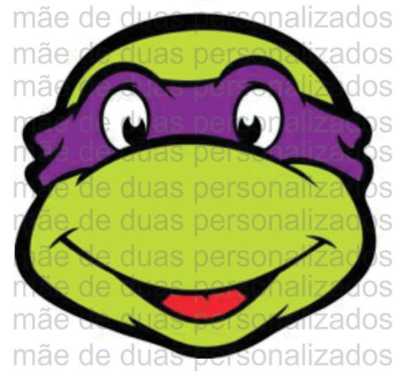 Mascara Personalizada c/ 10 Unidades - Tartarugas Ninja