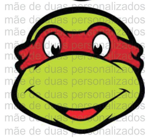 Mascara Personalizada c/ 10 Unidades - Tartarugas Ninja