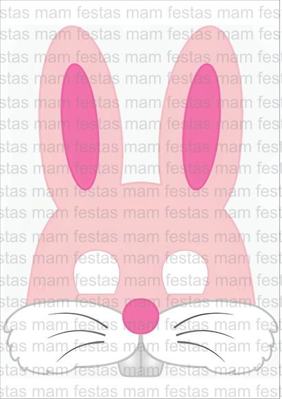 Mascaras Personalizadas c/ 10 Unidades - Coelho da Páscoa