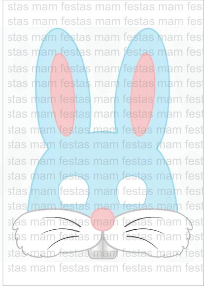 Mascaras Personalizadas c/ 10 Unidades - Coelho da Páscoa