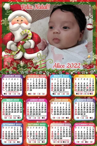 Calendário Personalizado 2022 - A4