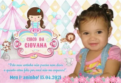 FOTO IMÃ - CIRCO MENINA - - C/ 20 Unidades