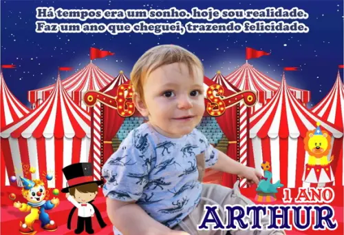 FOTO IMÃ - CIRCO MENINO - - C/ 20 Unidades