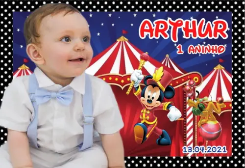 FOTO IMÃ - MICKEY CIRCO - C/ 20 Unidades