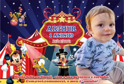 FOTO IMÃ - MICKEY CIRCO - C/ 20 Unidades