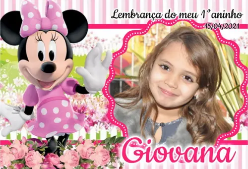 FOTO IMÃ - MINNIE ROSA - C/ 20 UNID.