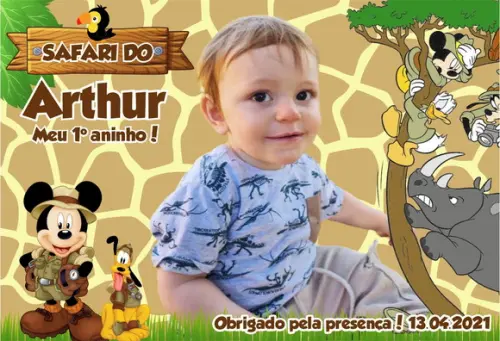 FOTO IMÃ - MICKEY SAFARI - - C/ 20 Unidades