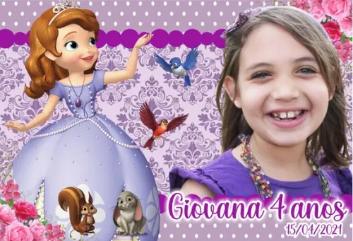 FOTO IMÃ - PRINCESA SOFIA - C/ 20 Unidades