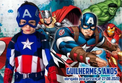 FOTO IMÃ PERSONALIZADO - CAPITÃO AMERICA - c/ 20 Unid.