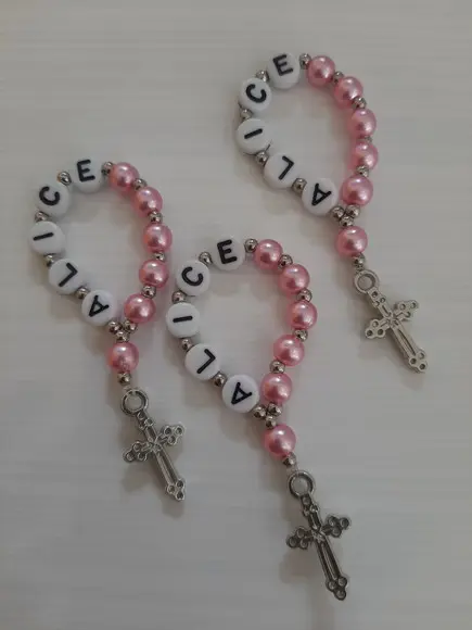 Mini Terço Personalizado Kit c/ 10 Unidades