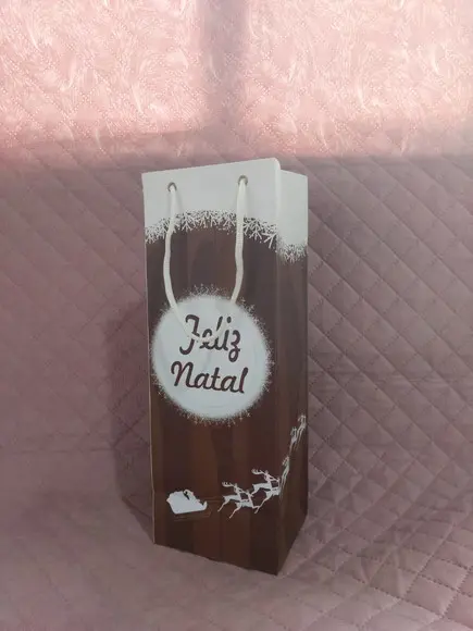 Sacola de Papel - Personalizada p/ Vinho32x12x7 c/ 10 Unidad
