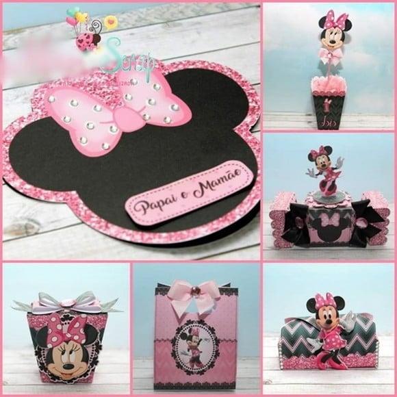 Arquivo Corte Digital Silhouette Minnie Rosa Luxo