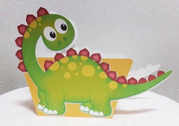 Arquivo Silhouette Caixa Centro de Mesa Dinossaurinho Fofo