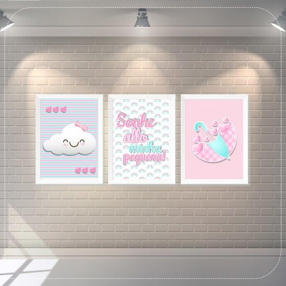 ARQUIVO DIGITAL SILHOUETTE TRIO QUADROS CHUVA DE AMOR