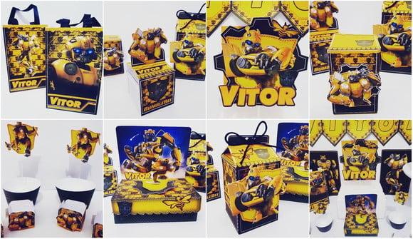 Arquivo Caixa Silhouette Festa em Casa Bumblebee