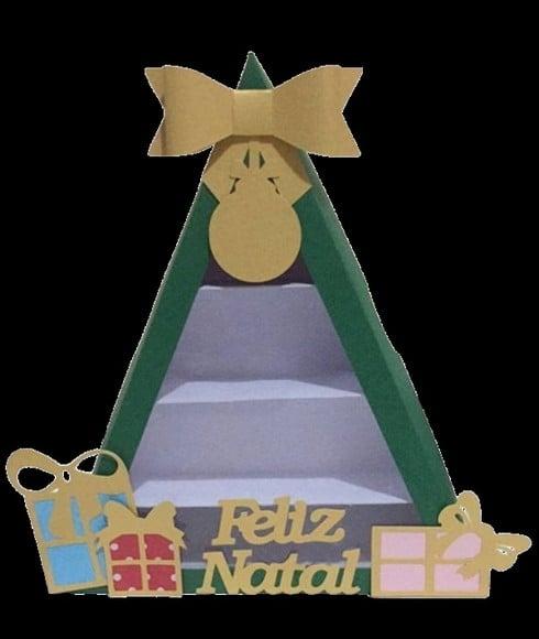 Caixa Árvore de Natal Porta Docinho Studio e pdf