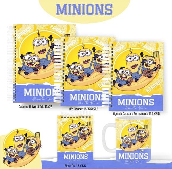 Combo de Capas Volta Ás Aulas Minnions Png/ pdf