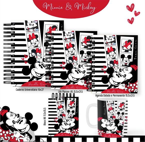 Combo de Capas Volta Ás Aulas Minnie e Mickey Png/ pdf