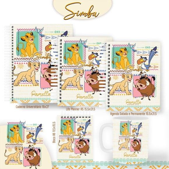 Combo de Capas Volta Ás Aulas Simba Rei Leão Png / pdf