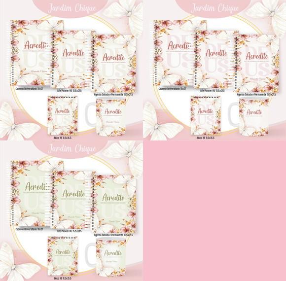 Combo de Capas Volta Ás Aulas Jardim Chique Png e / ou pdf