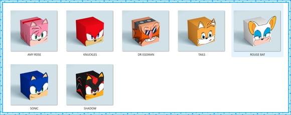 Combo Arquivo Digital Silhouette Caixas Personagens Sonic
