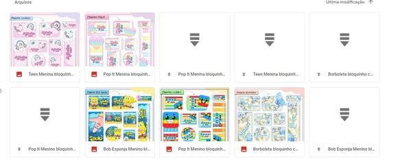 Arquivo Digital Capas Etiquetas Escolares Temas nas Fotos