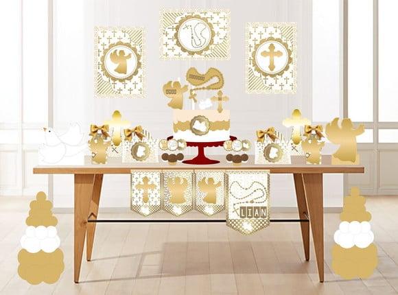 Arquivo Máquina Silhouette Batizado Dourado